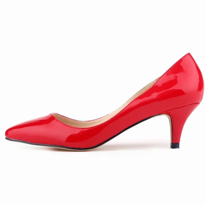 LOSLANDIFEN classique Sexy bout pointu 5 cm bas Med chaton talons hauts femmes pompes chaussures printemps marque Design robe chaussures de mariage