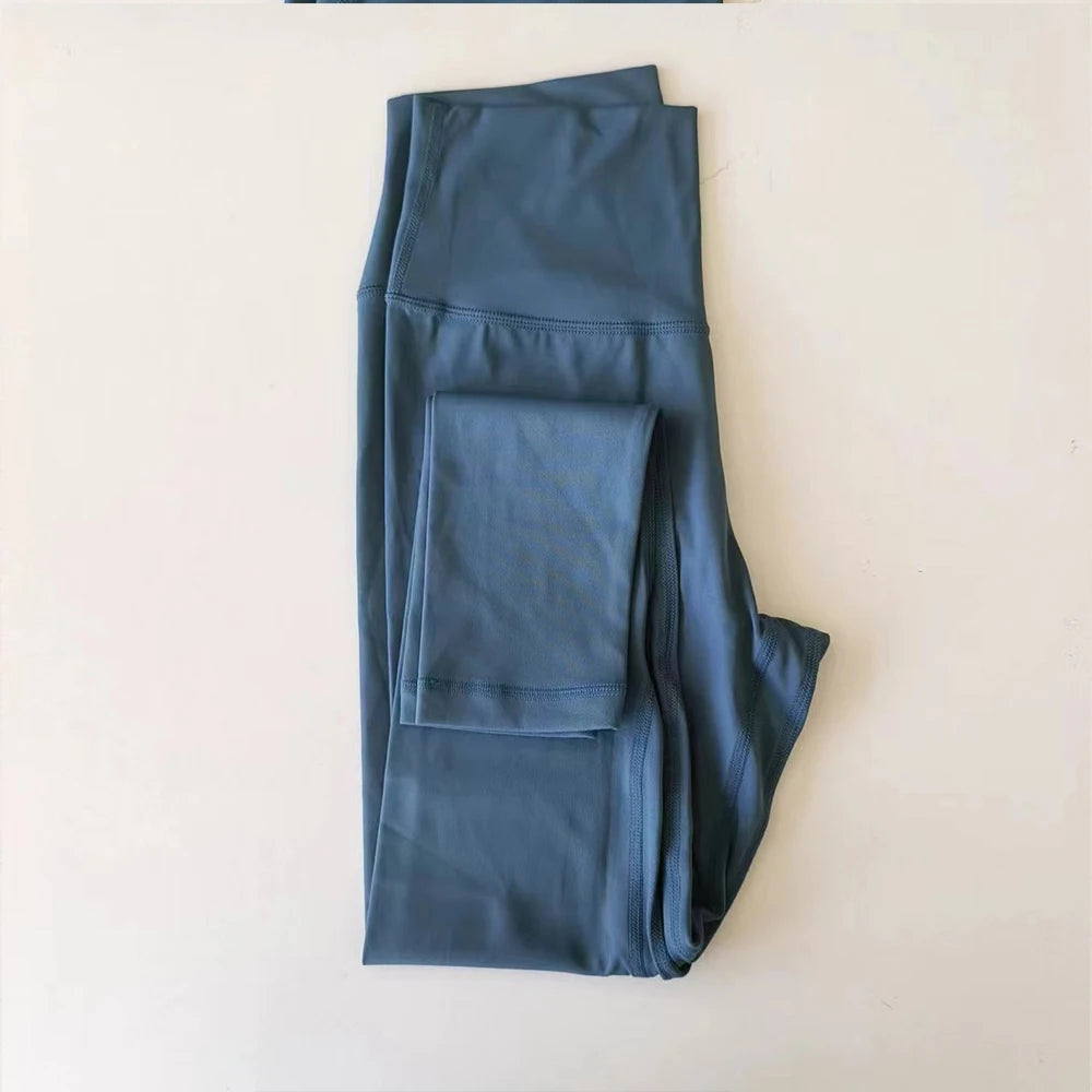 Legging de Yoga taille haute pour femmes, couleur unie, grande taille, pantalon de Sport, entraînement complet, jogging25, poche interne athlétique douce, 2.0