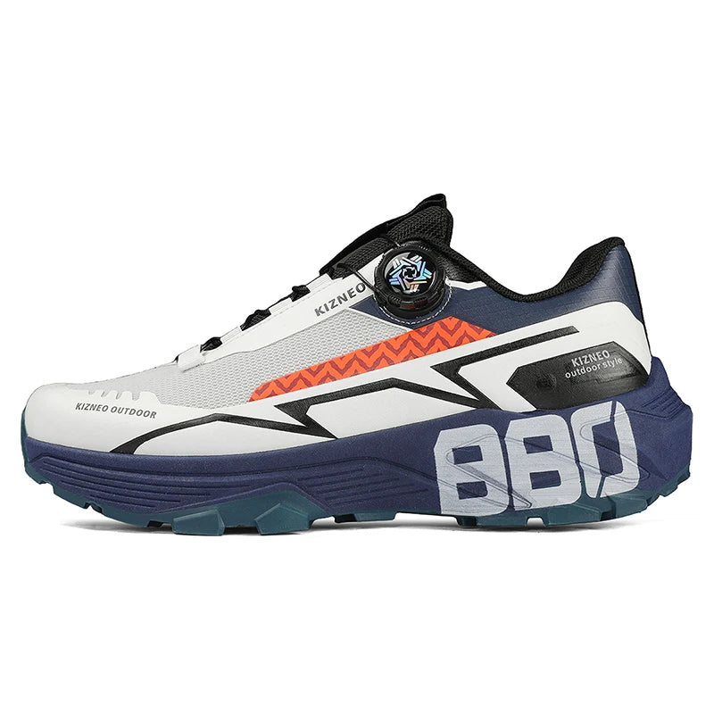 Chaussures de randonnée pour hommes, légères, respirantes, en mesh, chaussures de marche décontractées, design à boucle rotative