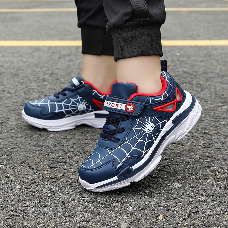 Marque enfants dessin animé araignée baskets garçons chaussures de sport confortables en plein air chaussures de Tennis antidérapantes chaussures de course légères et décontractées