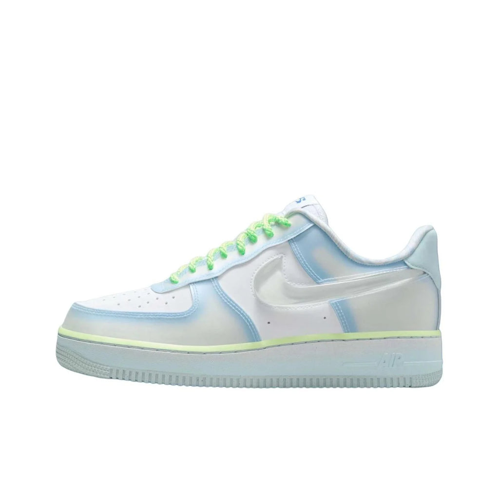 Nike Air Force 1 Skateboard Shoes Chaussures basses pour femme Blanc Bleu Vert