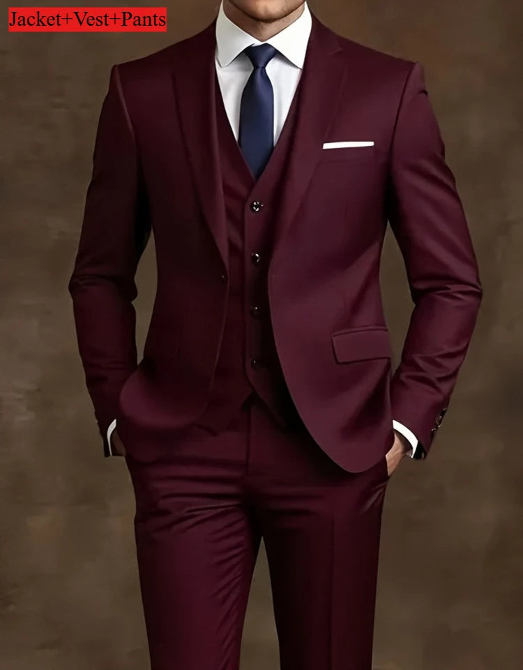 Ensembles de costumes élégants pour hommes - Ensemble de smoking coupe cintrée pour mariages et occasions formelles, costume noir