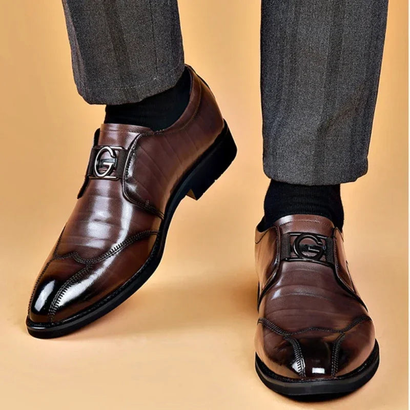 Hommes d'affaires chaussures en cuir verni homme richelieu chaussures pour homme robe chaussure mocassins bout pointu mâle mocassins grande taille chaussures pour hommes