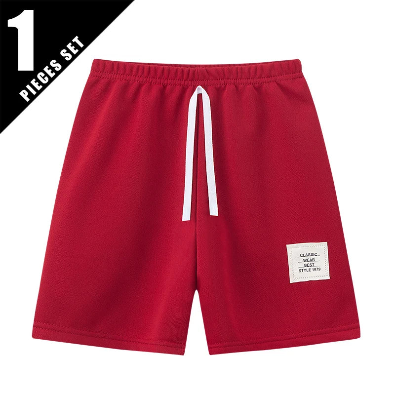 Short à Bretelles Solides pour Enfant Garçon et Fille, Pantalon Joker Confortable à Taille artificiel astique, Mode Décontractée, 1/3/6 Pièces