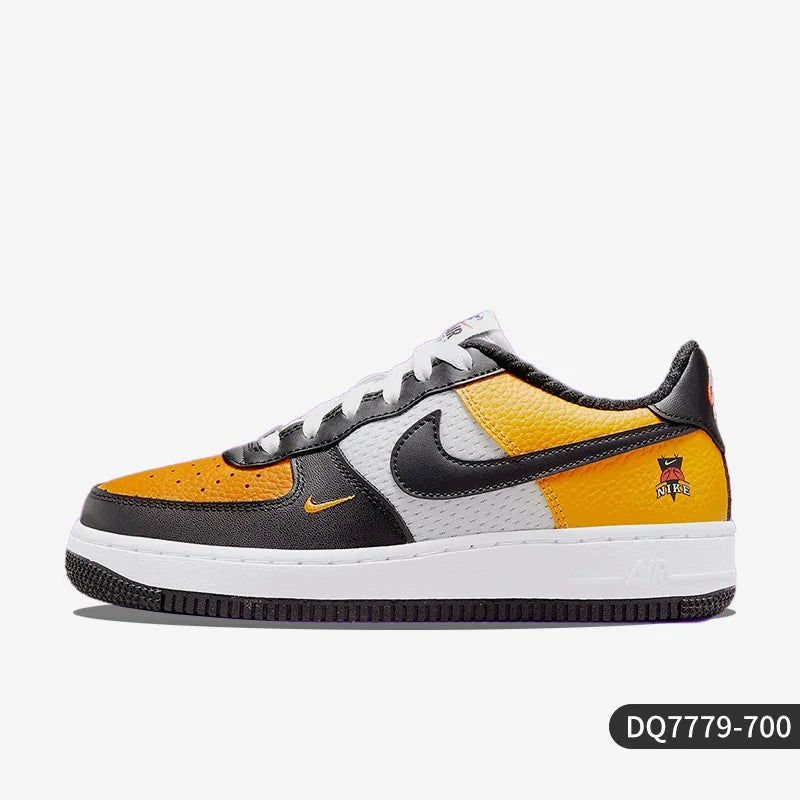 Nike véritable Air Force 1 chaussures basses pour enfants épissées résistantes à l'usure DQ7779-700