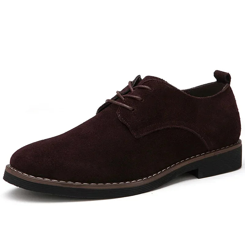 Chaussures Oxford pour hommes en cuir suédé PU, grandes tailles 38-48, chaussures décontractées pour hommes printemps-automne, chaussures habillées pour hommes