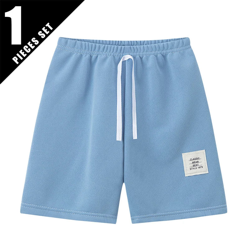 Short à Bretelles Solides pour Enfant Garçon et Fille, Pantalon Joker Confortable à Taille artificiel astique, Mode Décontractée, 1/3/6 Pièces