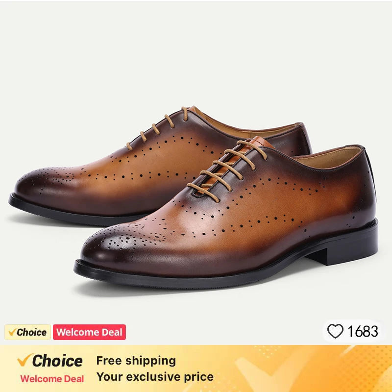 Chaussures en cuir de marque de luxe pour hommes, chaussures en dentelle pointues, DERBY OXFORD Store, robe décontractée pour hommes, chaussures de fête de mariage