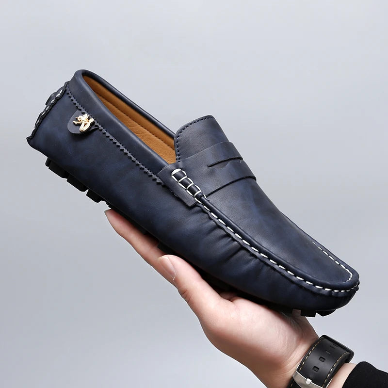 Mocassins souples décontractés de luxe pour hommes, chaussures de conduite, chaussures d'affaires, automne, hiver, haute qualité, nouveauté, 2024
