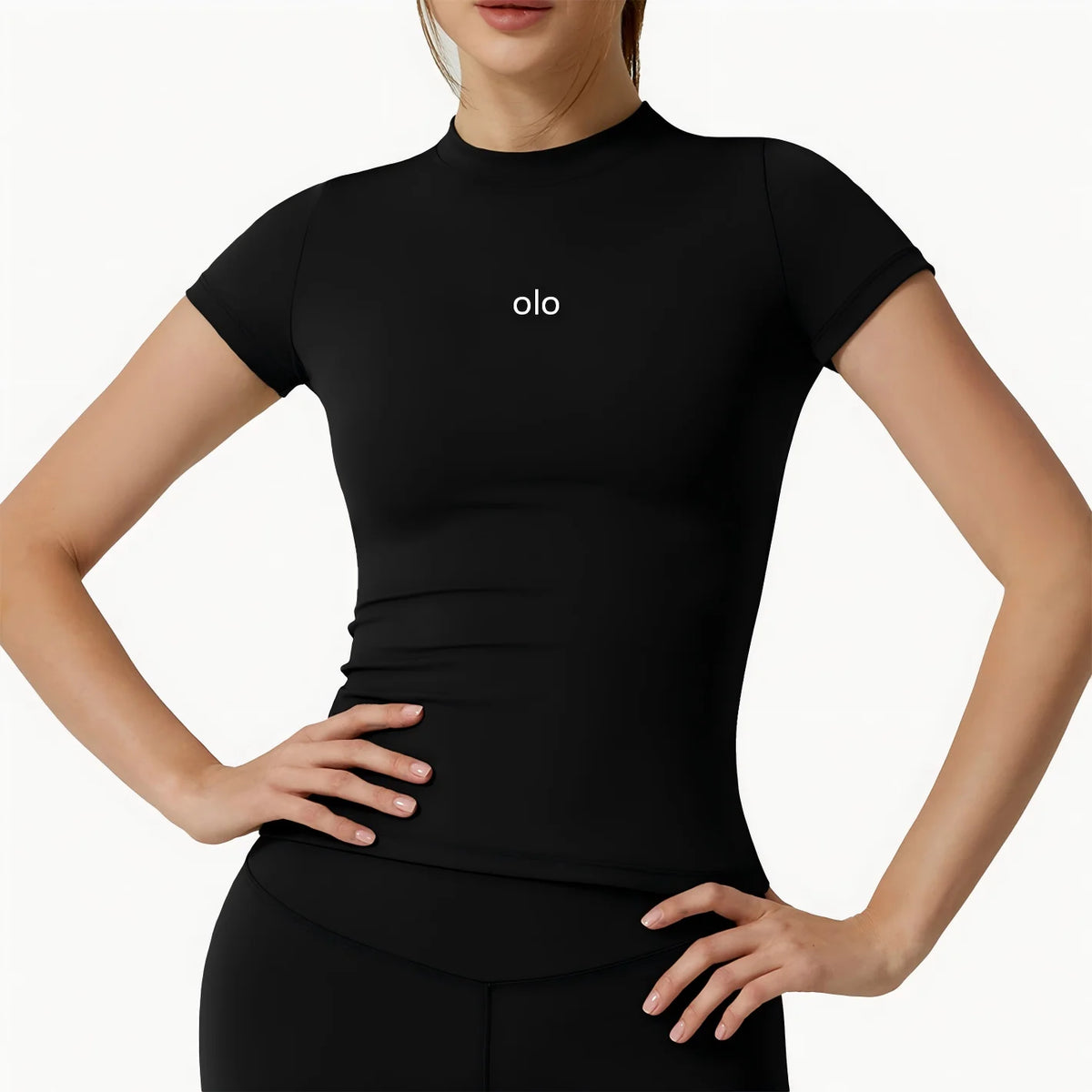 Haut court à manches courtes pour femme, idéal pour le yoga, le Pilates et l'entraînement, t-shirt moulant à séchage rapide pour la course et le sport en été