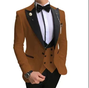2024 hommes 3 pièces costumes pour hommes sur mesure marié garçons d'honneur Tuxedos mariage hommes costume Terno Masculino (veste + pantalon + gilet)