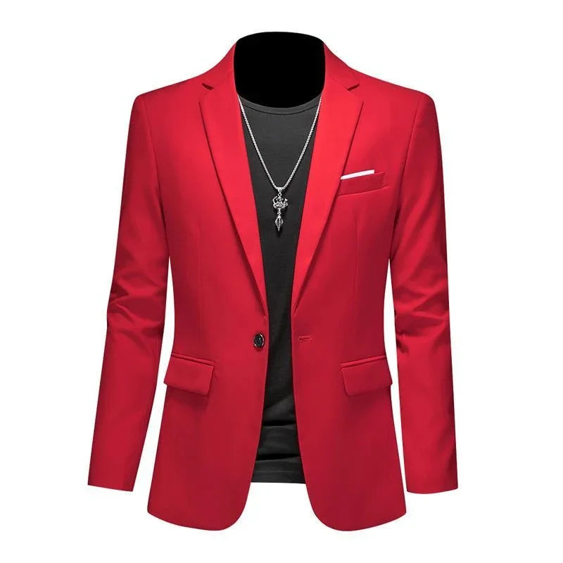 Boutique de mode couleur unie haut de gamme marque décontracté affaires hommes Blazer marié robe de mariée Blazers pour hommes costume hauts Jacke manteau