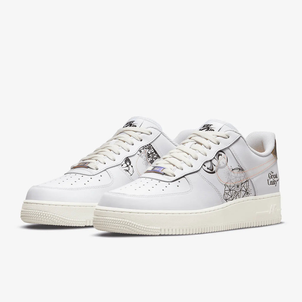 Nike véritable AIR FORCE 1 chaussures de sport et de loisirs pour hommes coupe basse DM5447-111